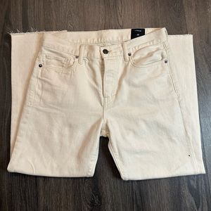 High waisted white Vince jeans